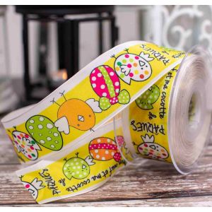 40mm x 20m Yellow Easter Chick Ribbon