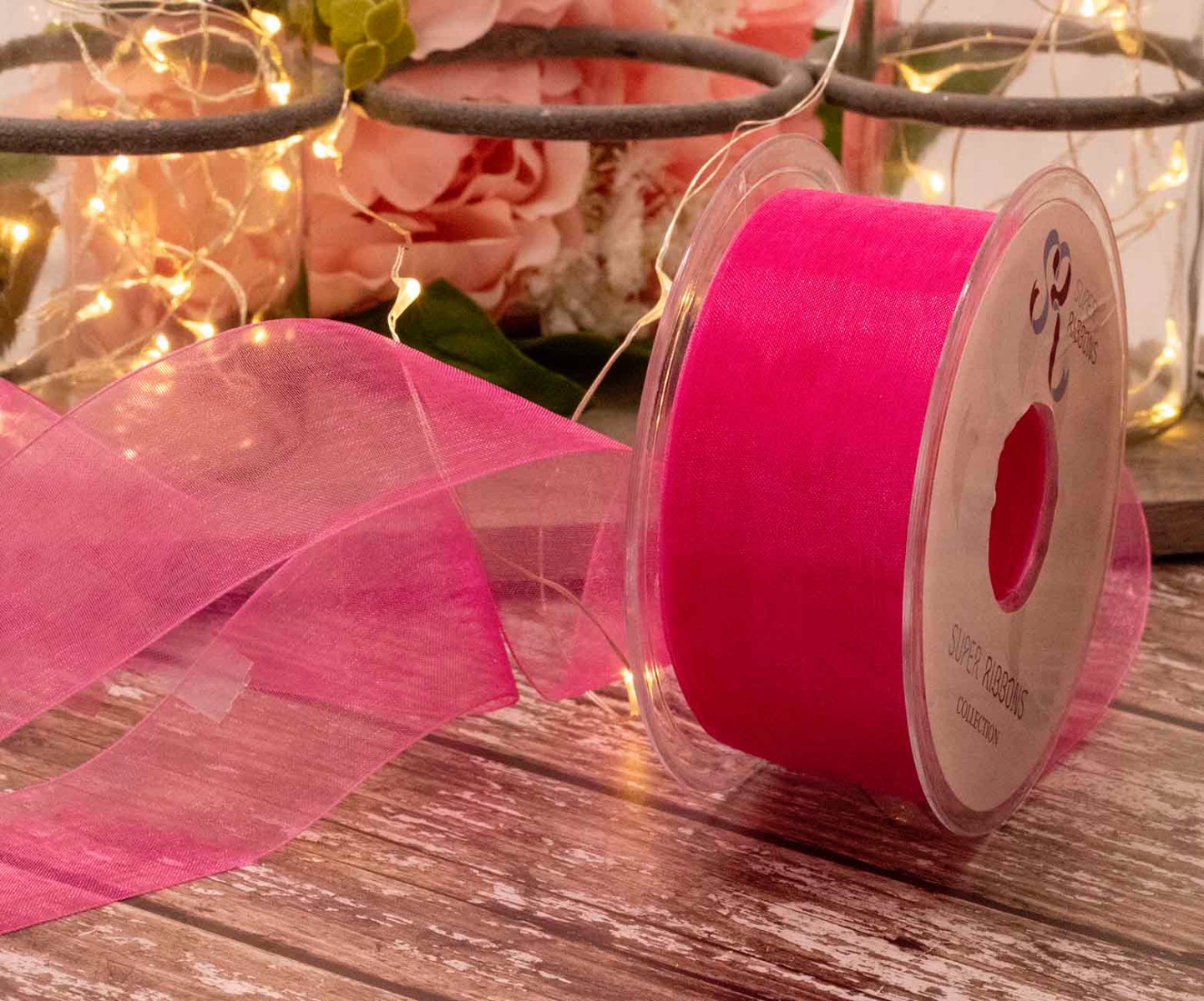 Hot pink Sheer Ribbons