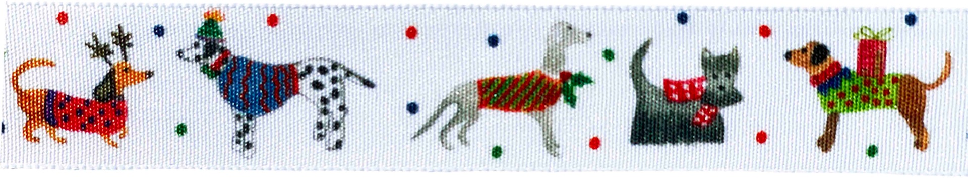 Jolly Dogs Christmas Ribbon